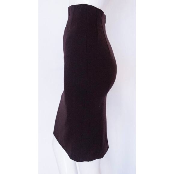 ESCADA by MARGARETHA LEY 100% Wool Eggplant Pencil Skirt - Picture 3 of 7